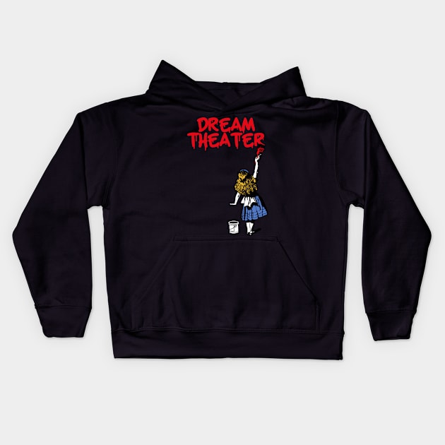 dream theater and red girl Kids Hoodie by j and r